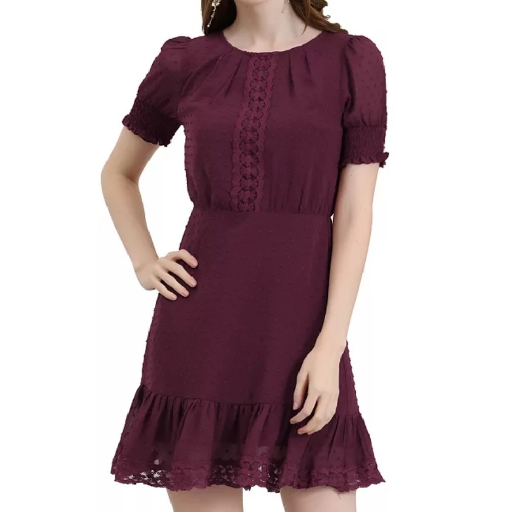 Nwt Allegra k Swiss Dot Lace Dress